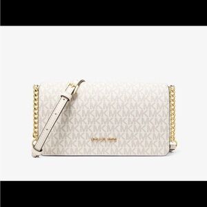 Michael Kors Beige Crossbody Bag with Gold Chain NWT